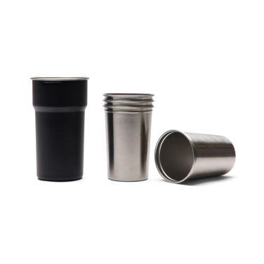 Logotrade profilprodukter bild: VINGA Parks RCS återvunnet stål mugg, 4 st, 250 ML
