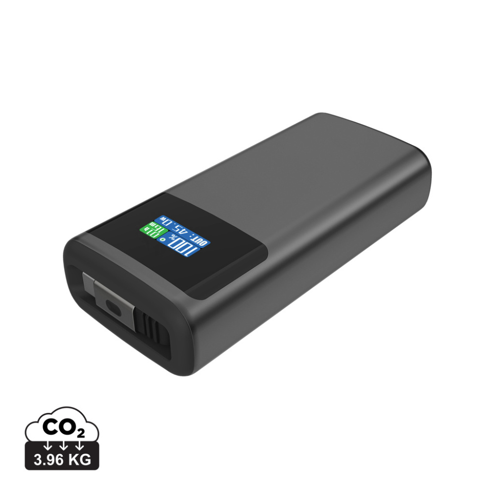 Logotrade reklamprodukter bild: Quantom RCS ultrasnabb PD45W 10.000mAh powerbank med display