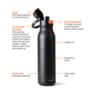 Logotrade kampanjprodukter bild: Nordic Drift Trail RCS enkelväggs vattenflaska 750 ml