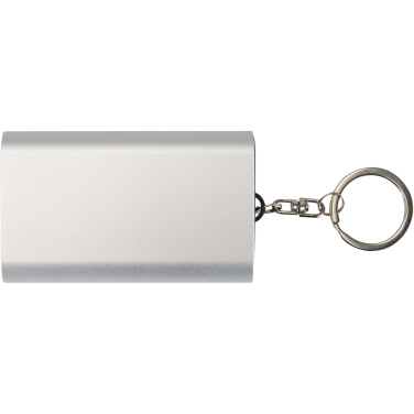 Logotrade profilprodukter bild: Arcturus 2 000 mAh powerbank i återvunnet aluminium med nyckelring
