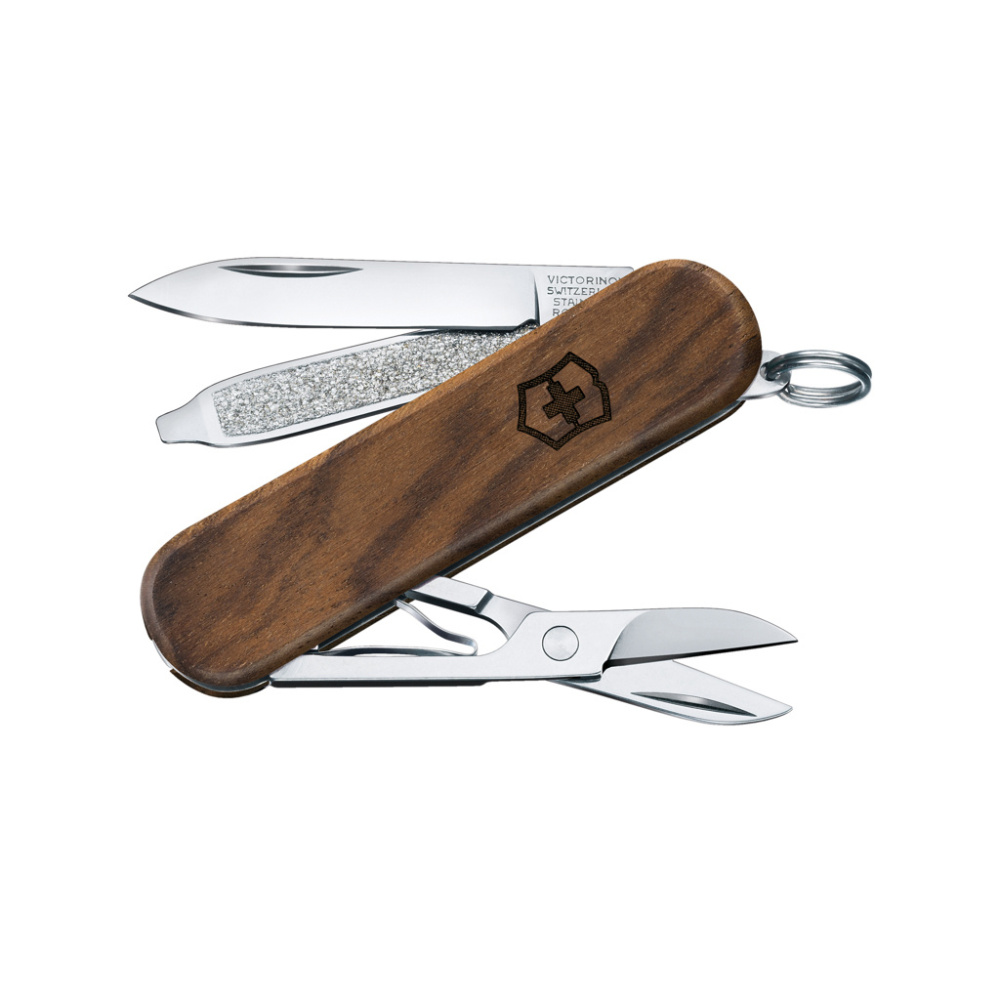 Logotrade profilreklam bild: VICTORINOX Classic SD Wood Fickkniv 5 funktioner